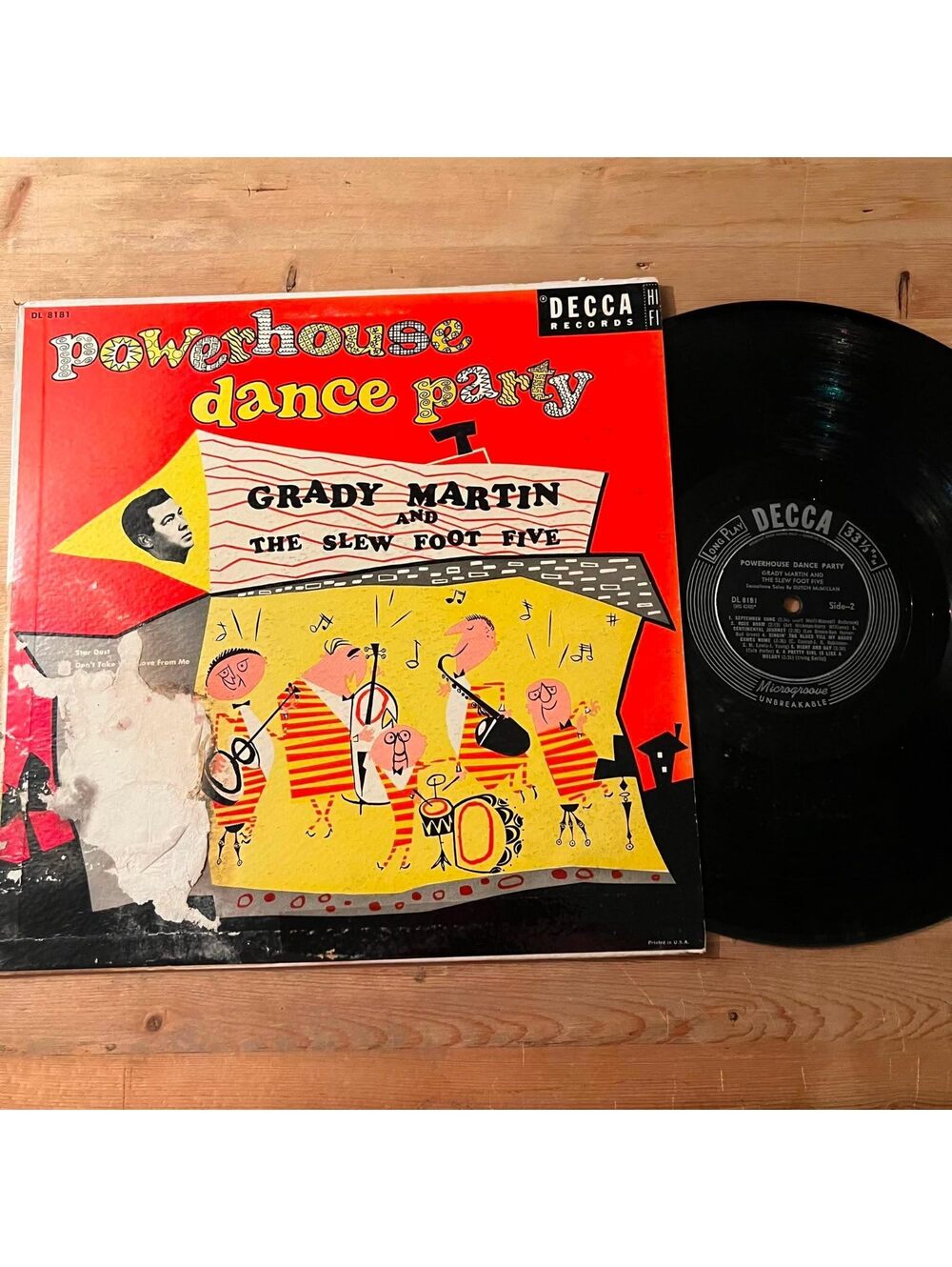 Grady Martin and The Slew Foot Five - Powerhouse Dance Party 33rpm VG+ VR21